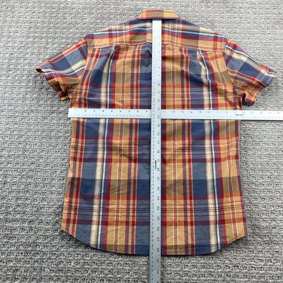J. Crew Shirt Men Small S Multicolor Plaid Button Up Slim Fit Short Sleeve - Picture 8 of 10